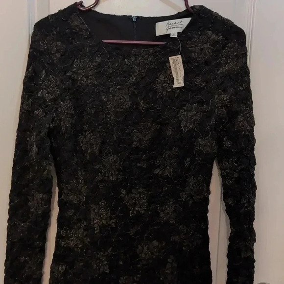 Mark & James by Badgley Mischka Womens Smock Lace Ruched Sheath Dress - Picture 3 of 10